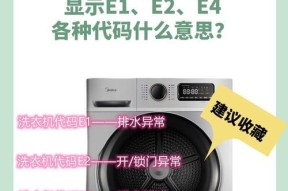 自动洗衣机显示e4是什么意思？故障如何解决？